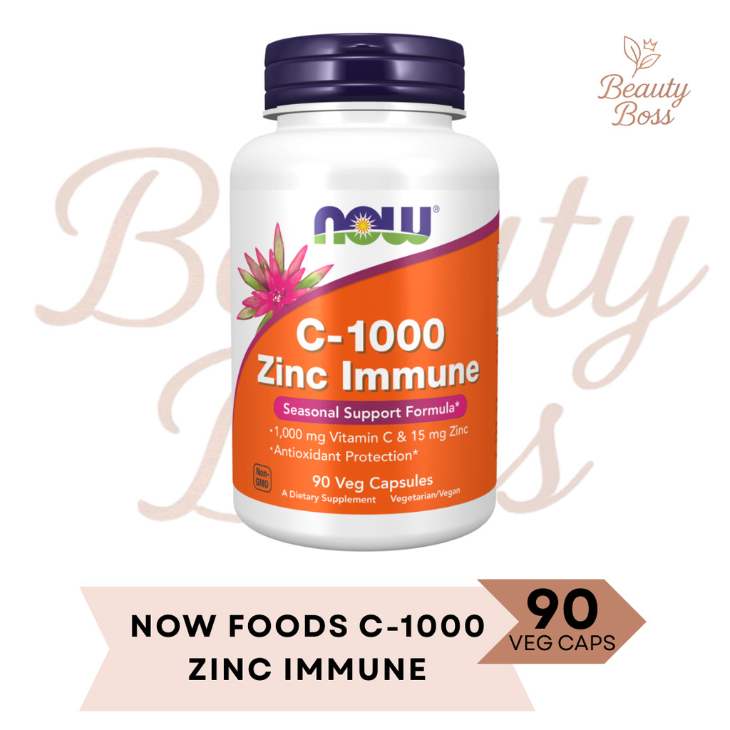 Now Foods C1000 C 1000 C-1000 Zinc Vitamin Immune Imunitas Badan 90 Caps