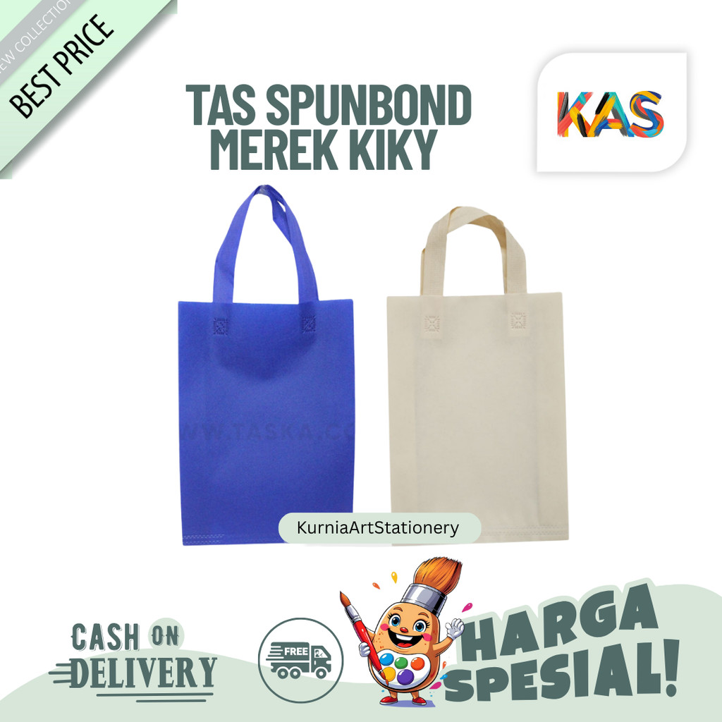 

Tas Spunbond Merek Kiky Tas Ukuran Besar Kiky 30x9.5x40cm - SATUAN