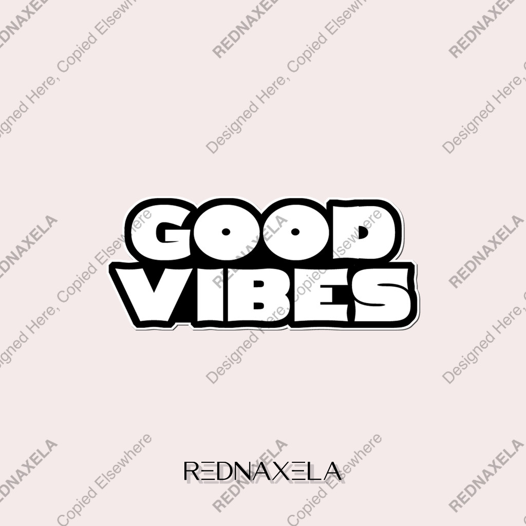 

Stiker Vinyl Good Vibes Stiker Koper Outdoor Waterproof Sticker