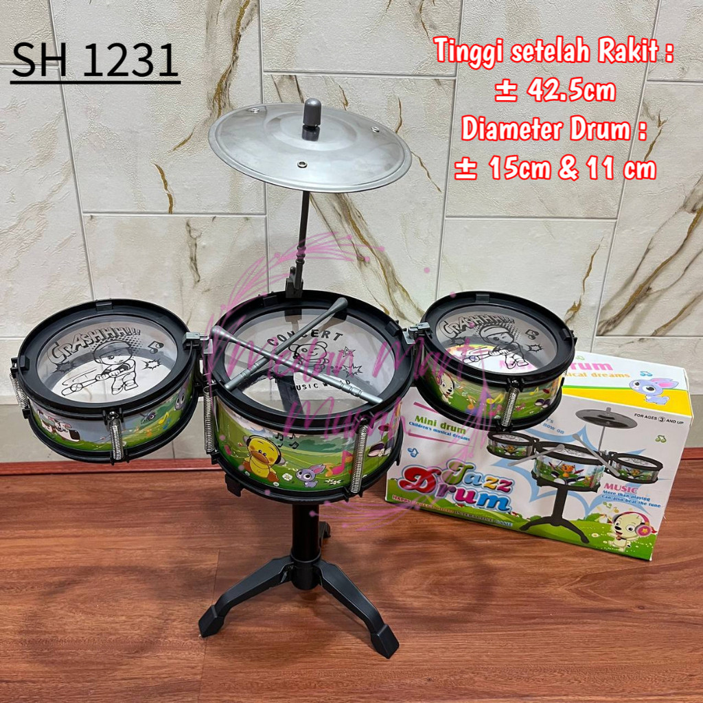 Mainan Drum Edukasi Anak / Mainan Drum Jazz Anak / Drum Mainan / Drum Set Anak