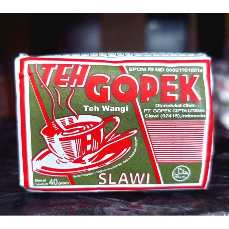 

teh gopek 40gram ( PERSLOP )