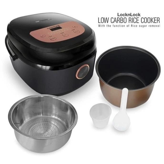 Lock n Lock EJR328BLK Rice Cooker 2Liter Low Sugar Carbo EJR 328
