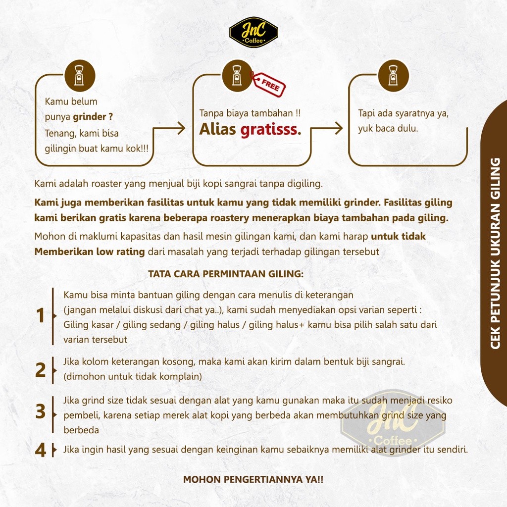 

JAMIN MURAH !!!JnC Silver House Blend 1 KG 30% Arabica 70% Robusta For Kopi Susu Espresso Kekinian(BISA LANGSUNG ORDER)