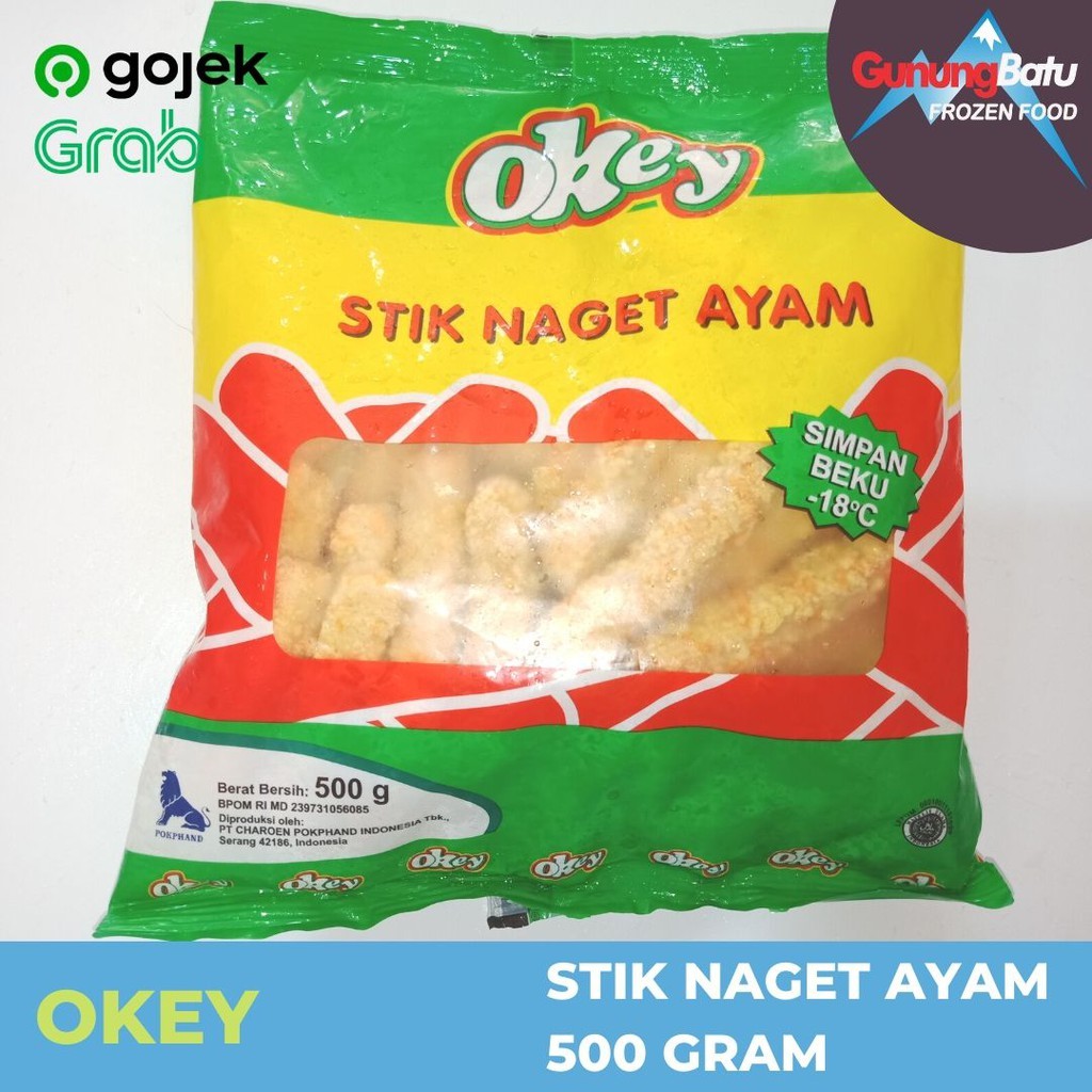 

OKEY CHICKEN NUGGET STICK/ NAGET AYAM BENTUK STIK 500GR