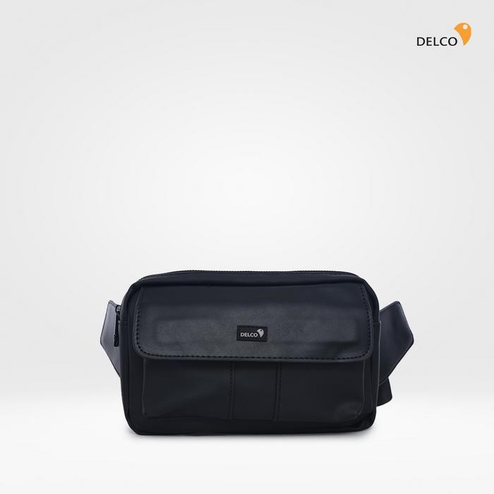 ORIGINAL Tas Pria Delco by Elizabeth Waist Bag 0716-0819 - Black