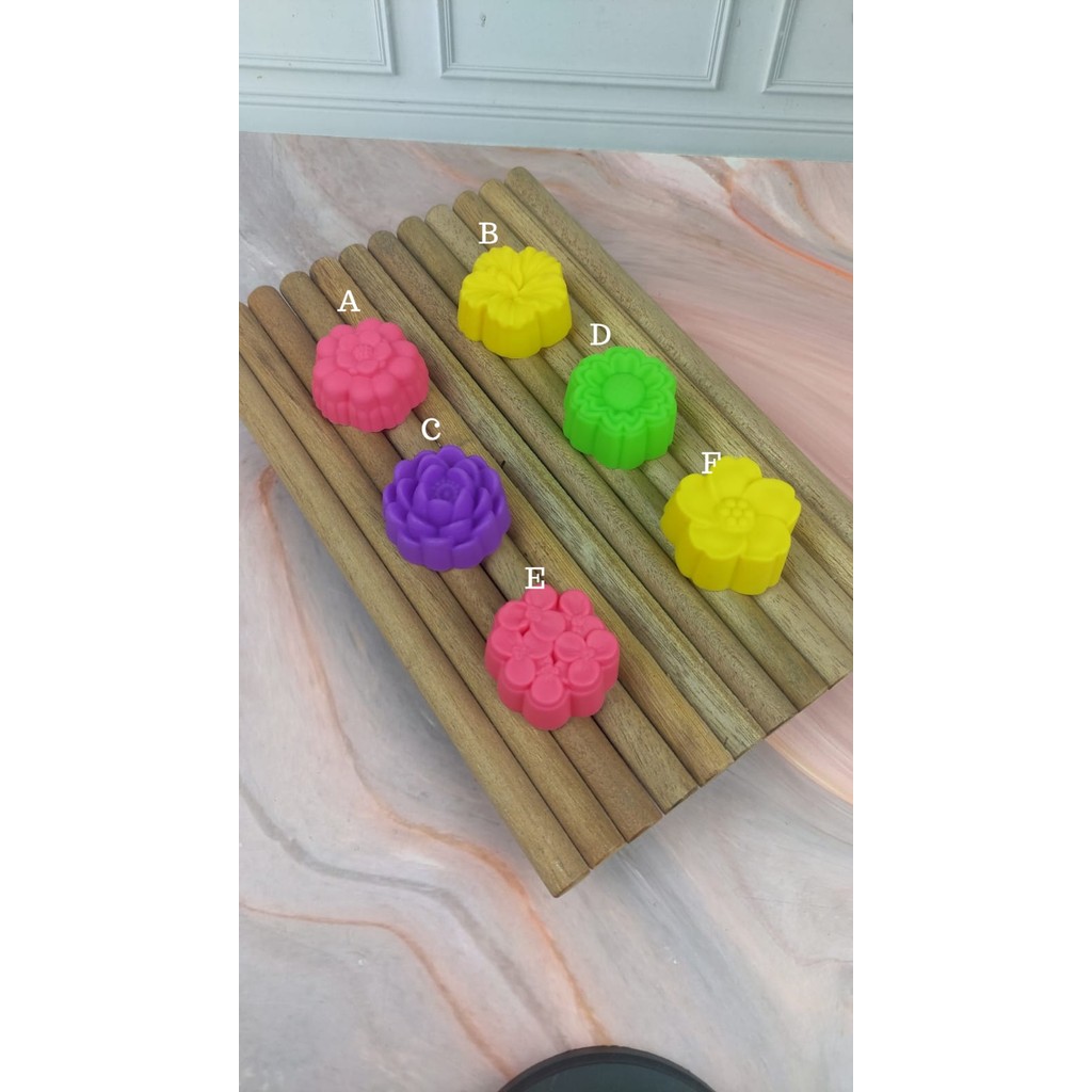 Cetakan Silicone Bunga isi 5pcs / Cetakan Silicone / Cetakan Silikon / Cetakan Puding Silikon