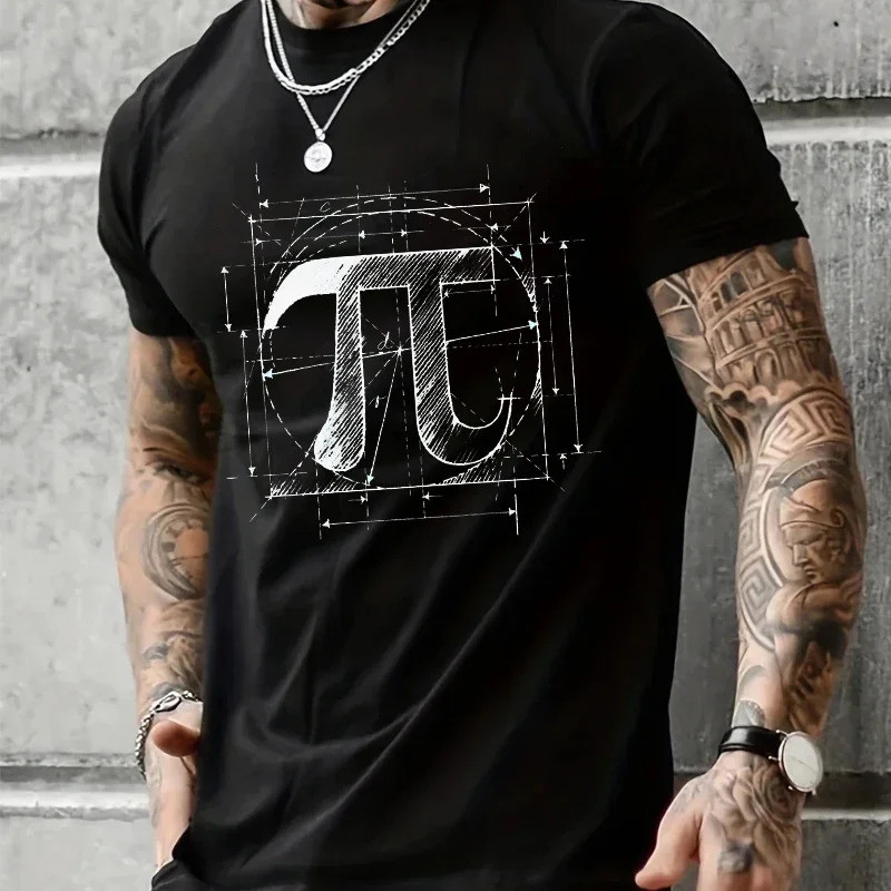 kasual Kaos untuk Pria Pi Day 3 14 Matematika Humor Cetak Kaos Pria Pakaian Unisex Lengan Pendek Ata
