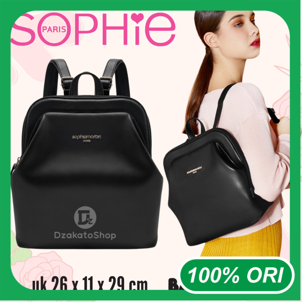 Sophie Martin Paris Tas Ransel Hitam Wanita Kasual Baleive Black Premium Quality Katalog Terbaru 202