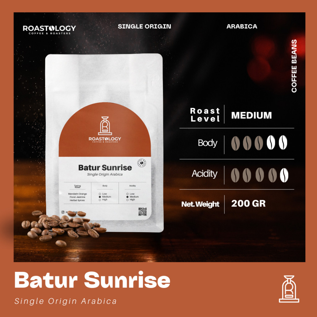 

FLAVORYA Bali Kintamani No.1 Grade Arabica 200gr Biji Kopi Coffee Beans ROASTOLOGY