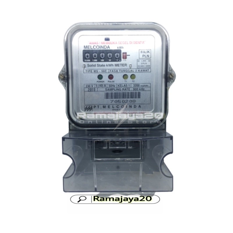Kwh meter melcoinda / meteran listrik pembanding 1phasa 5.40a plus box mcb