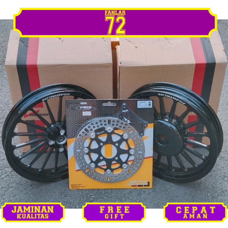 VELG PELAK V ROSSI GALAXY 2 MODEL DAYTONA PALANG 18 HONDA BEAT KARBU/BEAT FI/BEAT ESP/BEAT STREET/BE