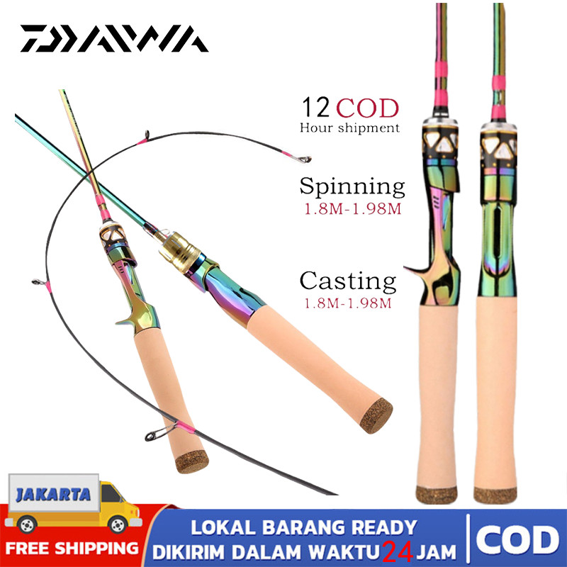 Terlaris Joran daiwa reel joran pancing spinning joran pancing casting joran pancing reel 180cm 198c