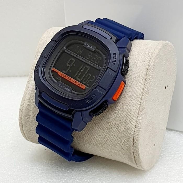jam tangan pria Timex TW5M26400 original digital anti air - Hitam murah - Biru