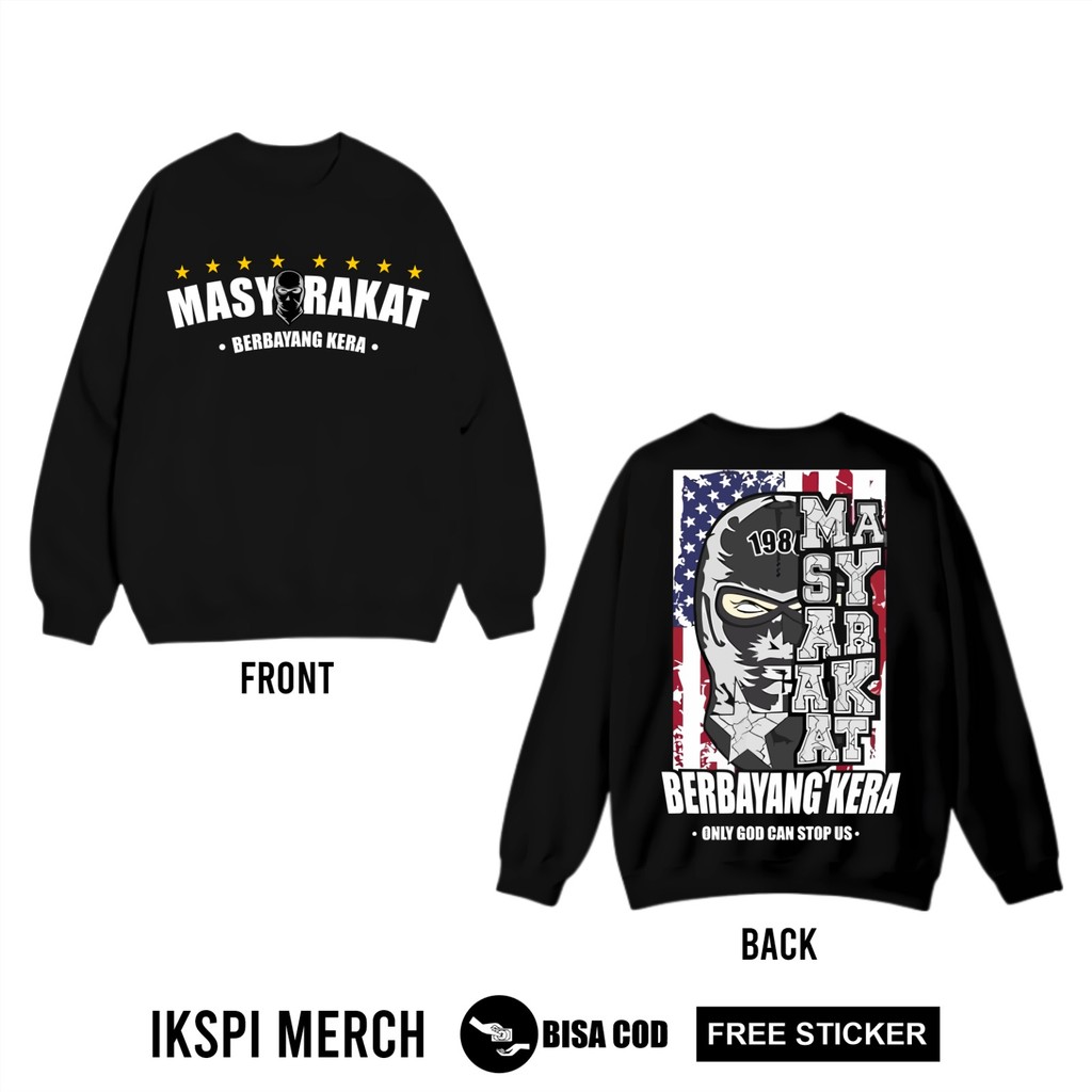 SWEATER IKSPI MASYARAKAT BERBAYANG KERA SWEATER KERA SAKTI LENGAN PANJANG - SWEATER KERA SAKTI TERBA