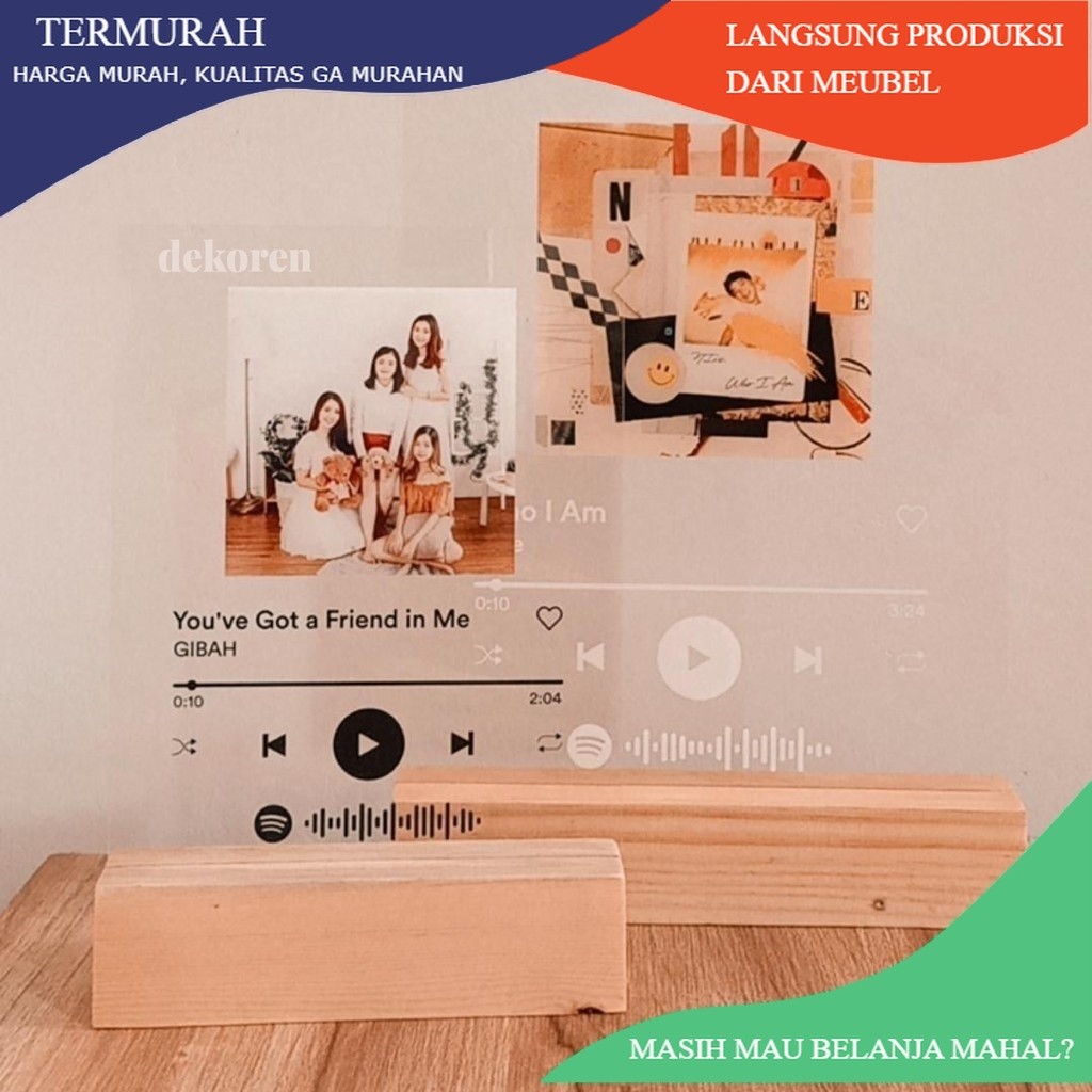 Stand wood / stand holder / tatakan acrylic/kayu