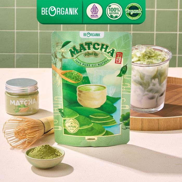 

MUMPUNG PROMOBeorganik Pure Matcha Powder / 100% Bubuk Murni Uji Matcha Shizuoka Matcha Jepang - Pouch 100grTERLARIS