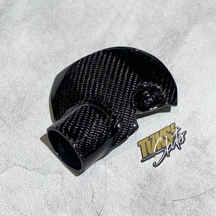 Cover Air Intake CVT Carbon Kevlar Twill Original Vespa S LX 125 150 2V Injeksi / Karbu - CARBURATOR