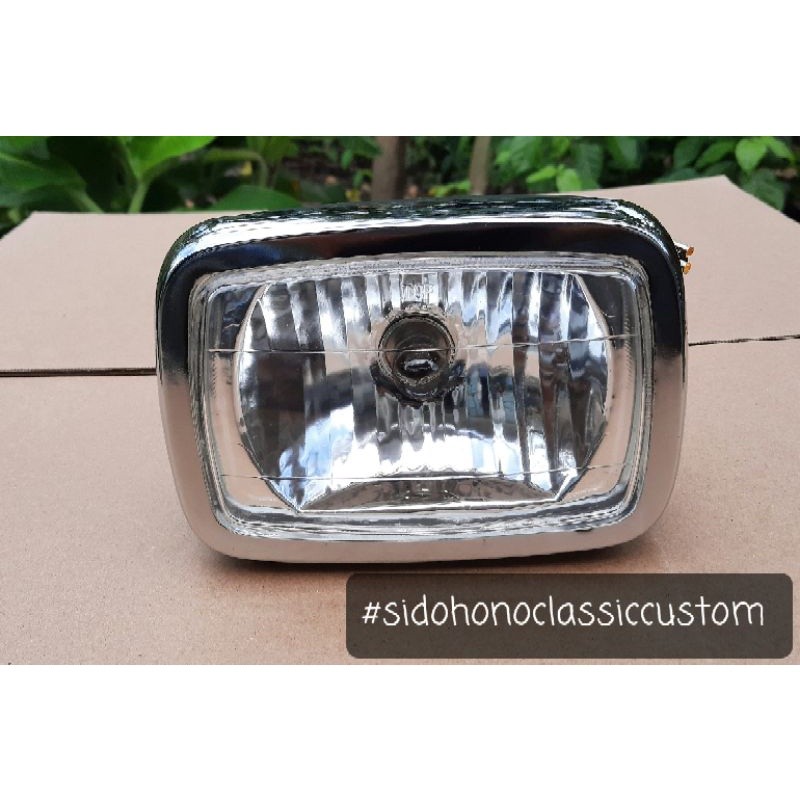 Lampu depan win tua headlamp honda win win100 old tahun tua detail original kaca bening