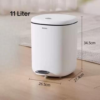 

ECOCO Pedal Trash Can - Tempat Sampah Kotak Keranjang Tong Bin Sampah Injak Otomatis estetik minimalis homeware - Large 11L Black