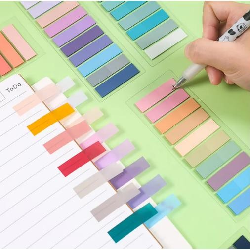 Simple Minimalist Sticky Notes Isi 200 Lembar  Aesthetic Memo Label Catatan Pembatas Buku Cute Craft