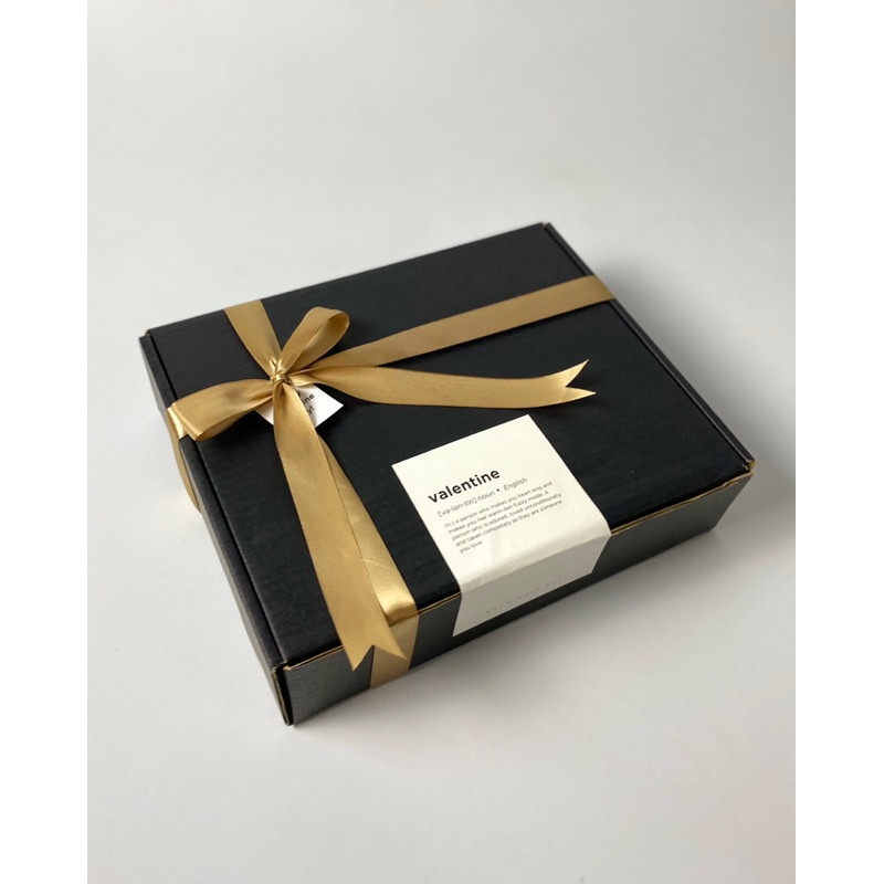 PACKINGIN BALI - GIFT BOX SIMPLE | BOX HADIAH FULL HITAM | KOTAK HADIAH HITAM COGGURATED DIE CUT