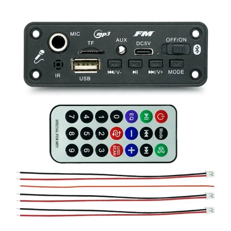 bpl - 2x5W Modul Mp3 Player Stereo Amplifier DC 3.7V - 5V Bluetooth Mic Karaoke