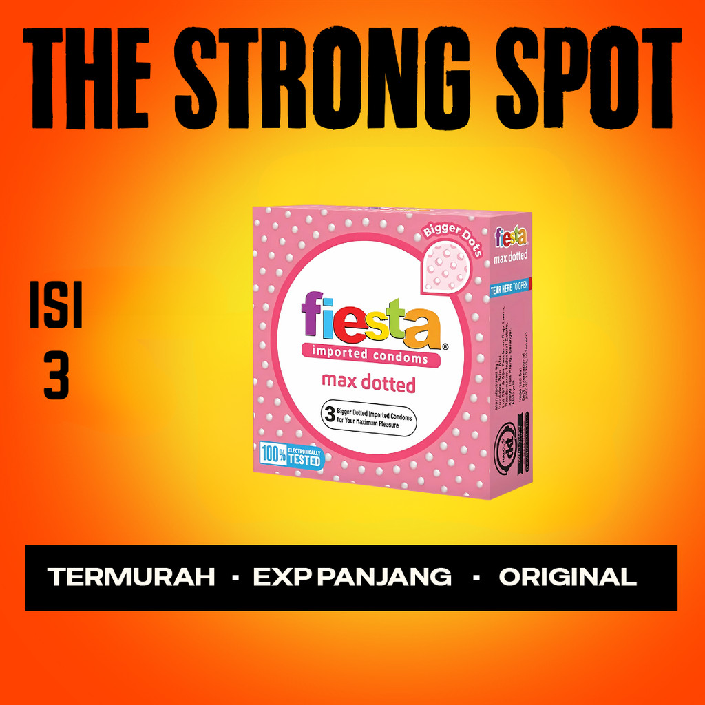 Privasi Aman Kondom Fiesta Max Dotted Isi 3 Pcs Termurah Dijamin Original Instant Bintaro