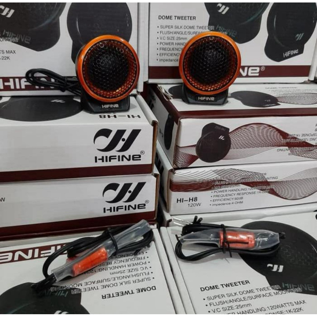 Tweeter Mobil HIFINE H1-H8 - Super Treble Jernih 100W - Speaker Audio Mobil Premium