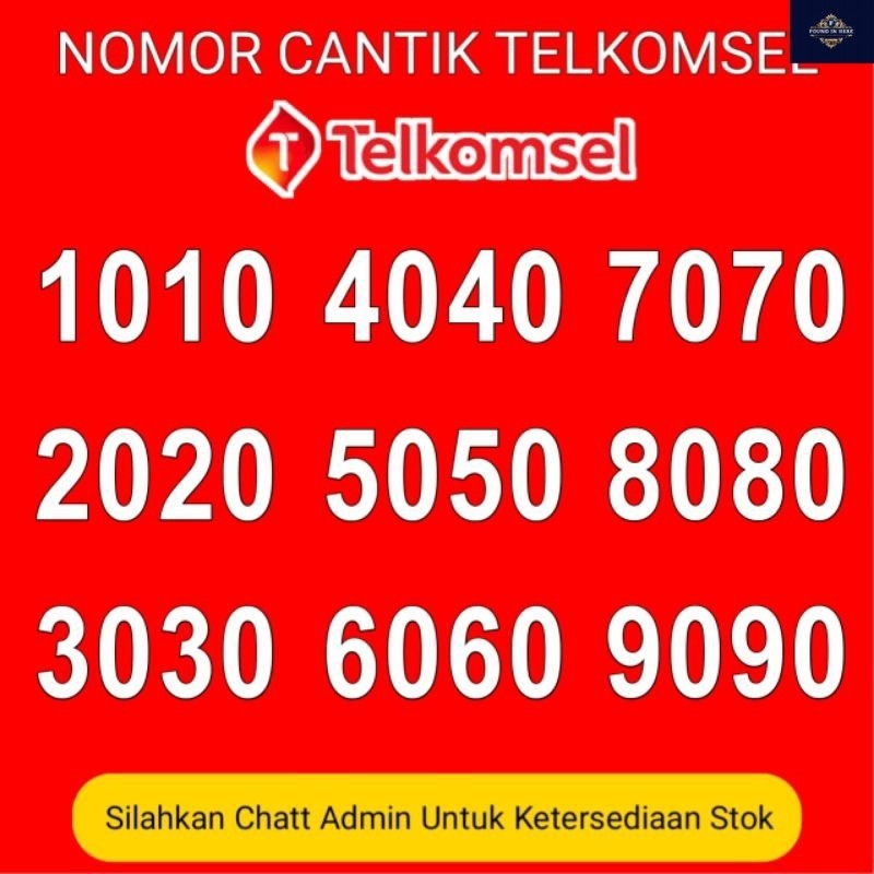 Kartu Perdana Nomor cantik telkomsel simpati abab 1010 2020 3030 4040 5050 6060 7070 8080 9090