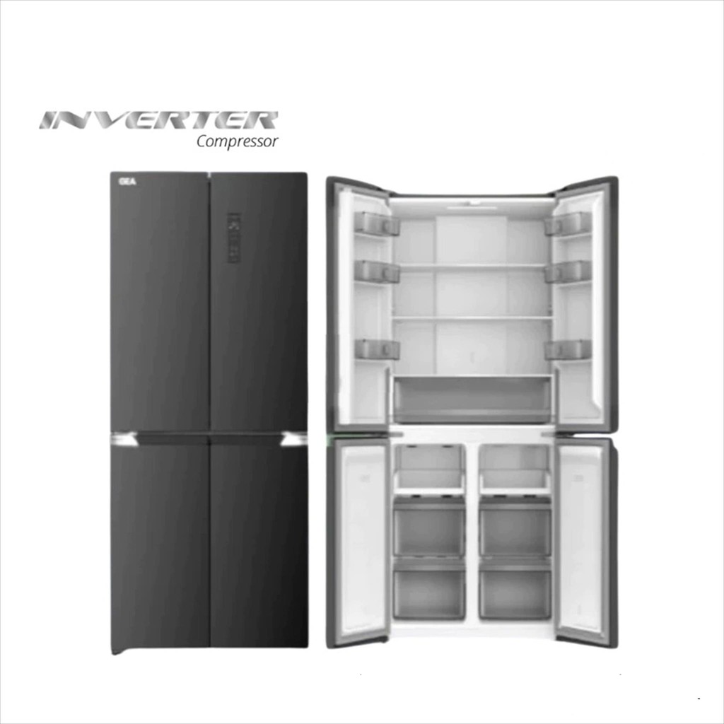 GEA KULKAS 4 PINTU G4D-551 BLACK INOX