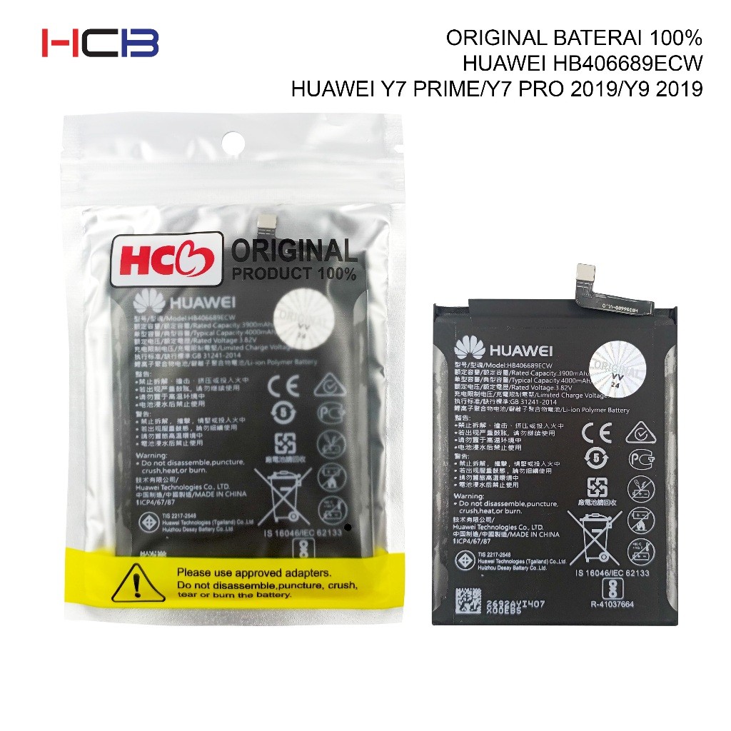 BATERAI HUAWEI HB406689ECW HUAWEI Y7 PRIME / Y7 PRO 2019 / Y9 2019 BATERAI ORIGINAL 100%