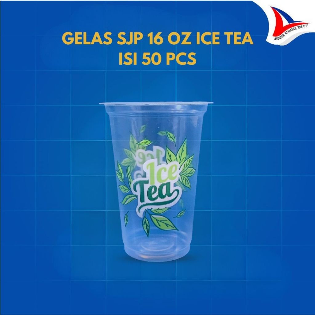 Gelas Sjp 16 Oz Ice Tea / Gelas Plastik Isi 50 Pcs