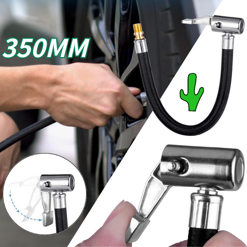 35CM Selang Extension Pompa Angin Sambungan Selang Pompa Ban Dengan Klip Untuk Mobil Motor