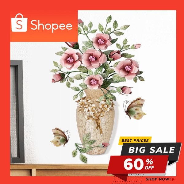 Homemine Stiker Dinding 3 dimensi Wall Sticker 3D Dekorasi Dinding