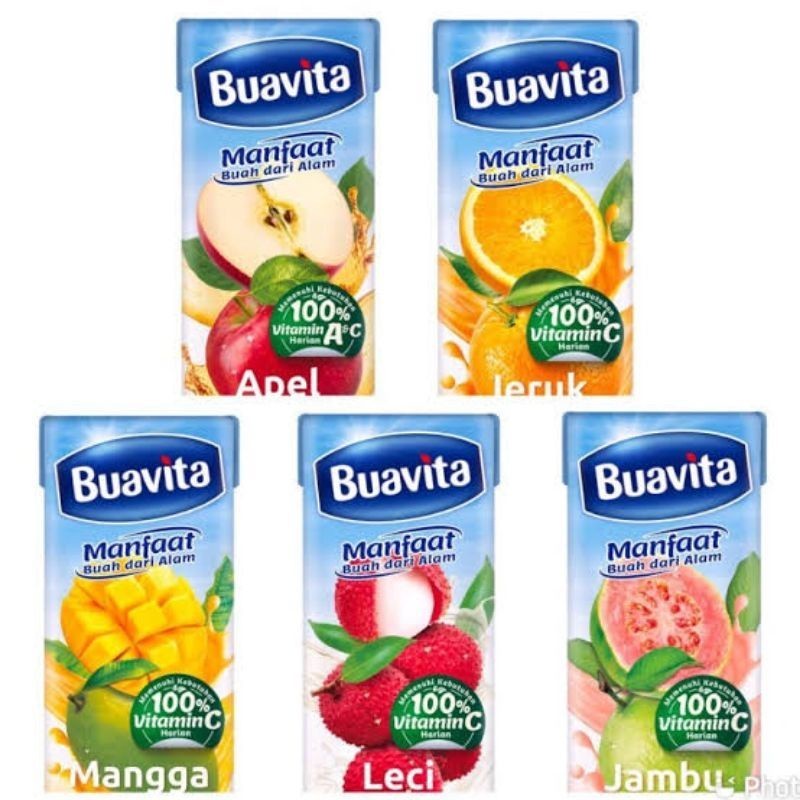 Buavita juice jus buah asli jambu biji / leci /apel/jeruk /mangga 250 ml - ALF