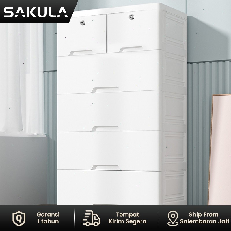 Sakula Lemari Laci Plastik / Lemari Plastik / Drawer Plastik / Lemari Pakaian Anak