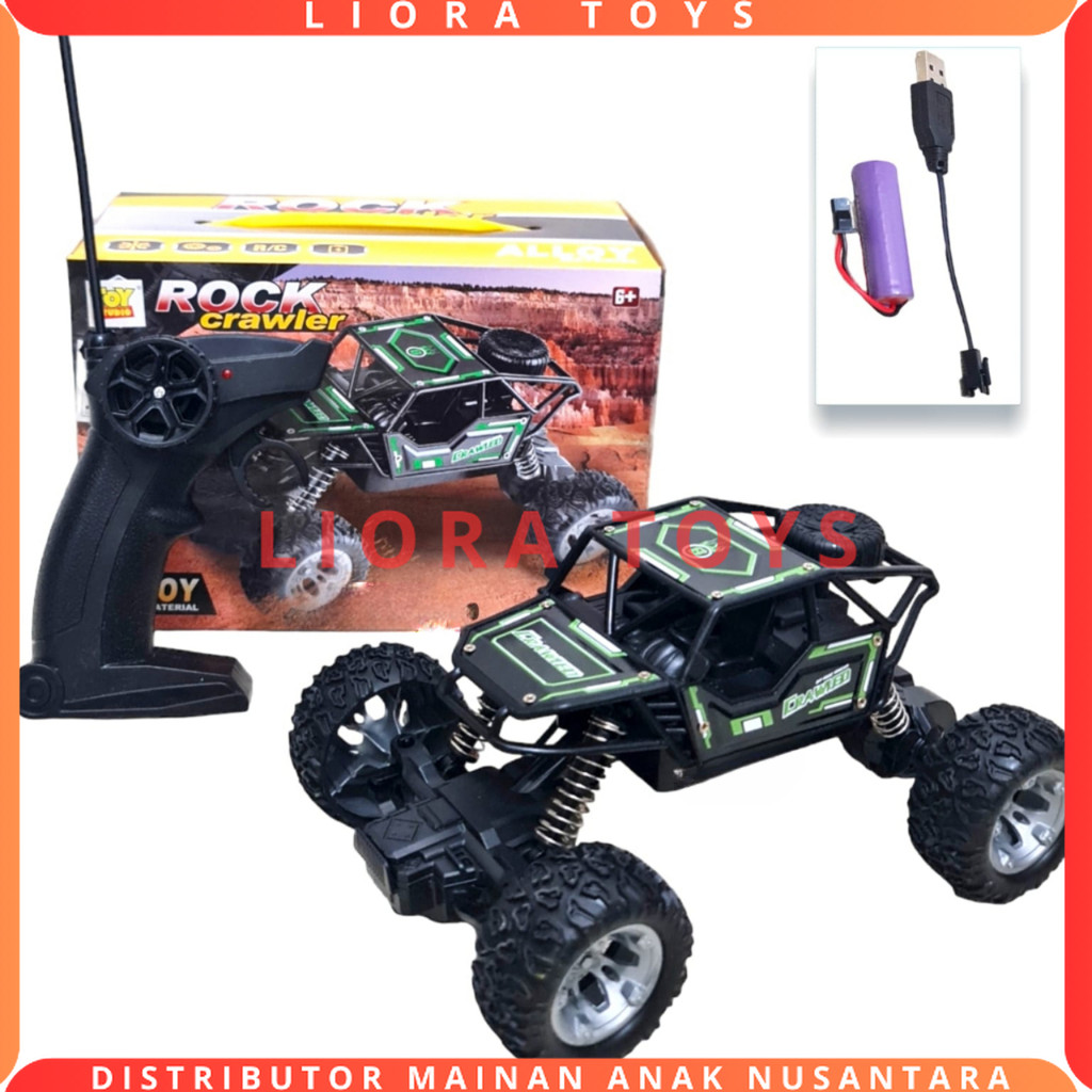Mainan Anak Mobil Offroad Alloy Climbing Car RC Rock Crawler Baterai Cas Remote Control Offroad Allo