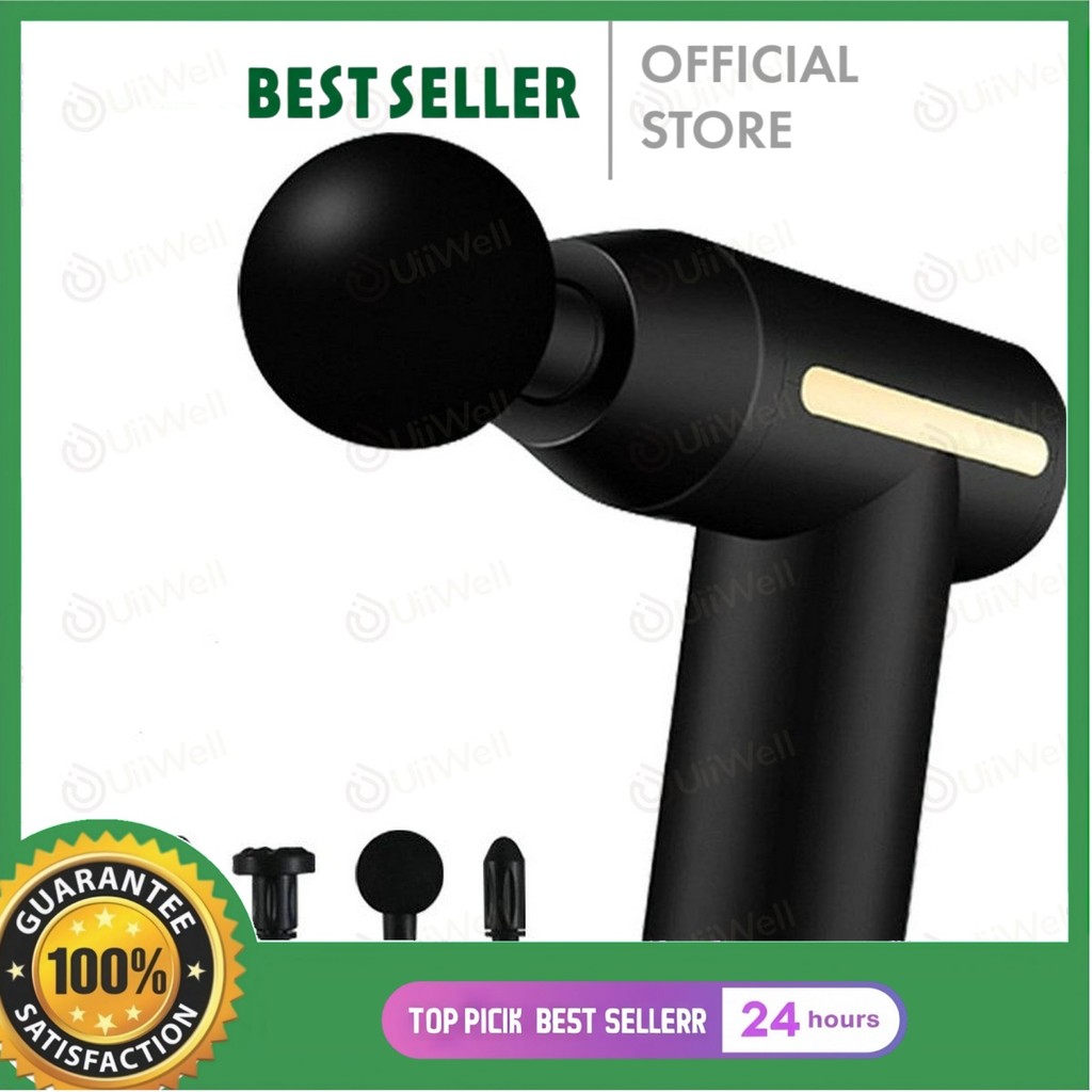 Pistol Pijat 4 In 1 – Alat Pijat Mini Elektrik, Fascia Muscle Gun untuk Terapi Otot, Pijat Listrik P