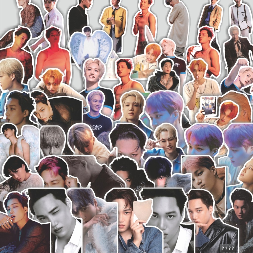 Stiker Cutting Pack Stiker EXO23 - Kai 02 Isi 100Pcs Series Aesthetic Lucu Keren Untuk Koper Bahan V