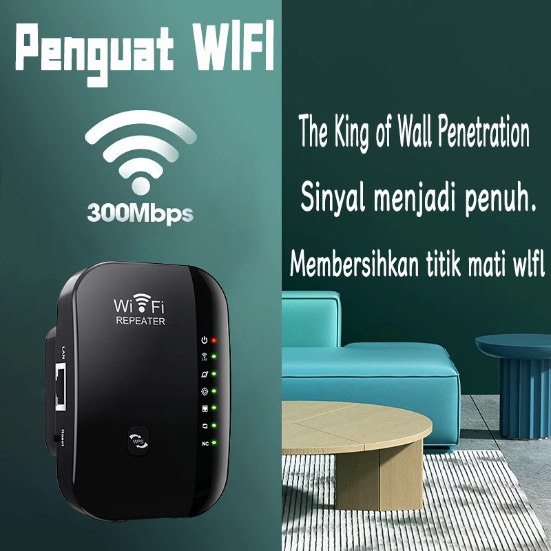 [COD]WiFi Repeater WiFi Extender WiFi Amplifier Mini Repeater 300Mbps Jangkauan Ekstensi Sinyal WiFi
