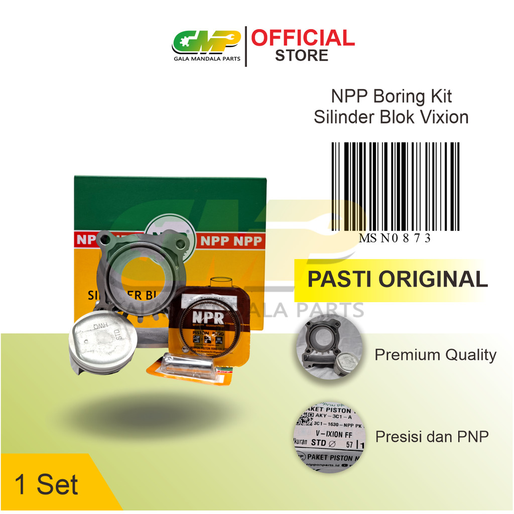 NPP Silinder Blok Boring Yamaha Vixion 3C1 NVA NVL 1PA Seher Piston Kit Cylinder Assy Motor Sport