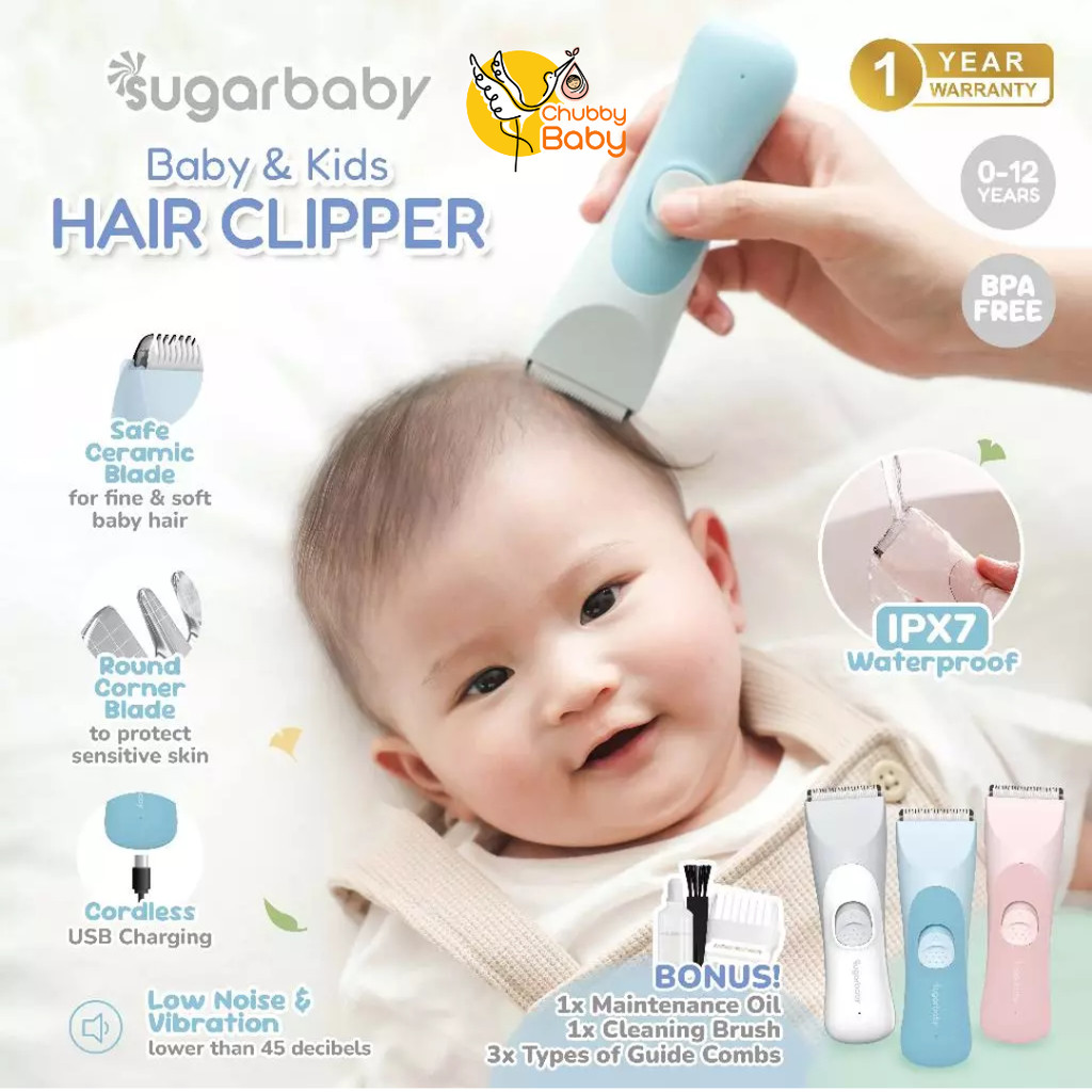 Sugar Baby Baby & Kids Hair Clipper - Alat Cukur Rambut Bayi/Portable Baby Hair Clipper