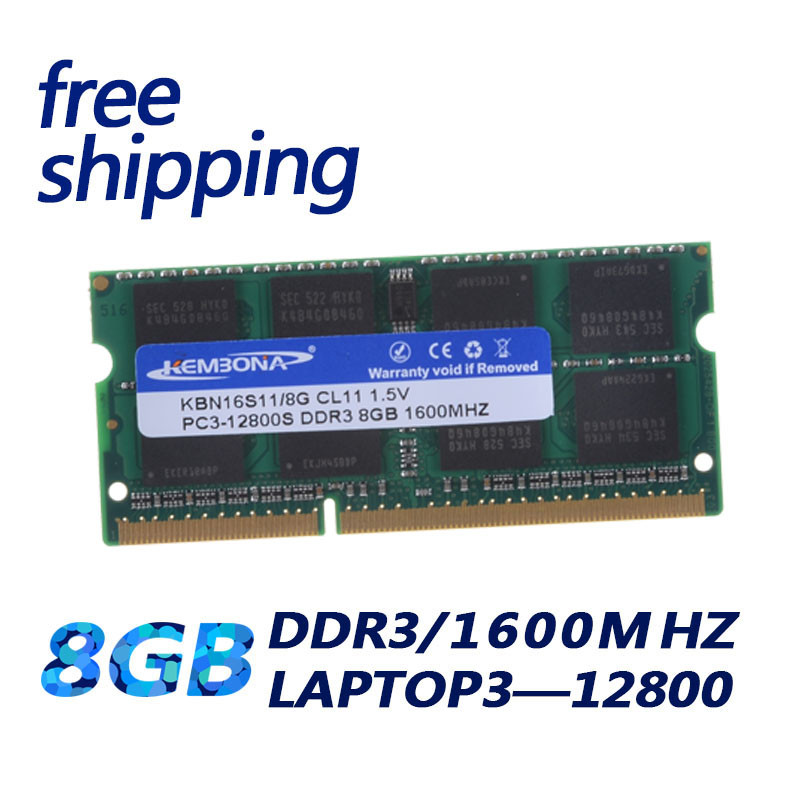 KEMBONA  Momery Module Notebook Laptop DDR3 8GB DDR3 8G 1600Mhz PC3-12800 SO-DIMM RAM For MacBook Ma