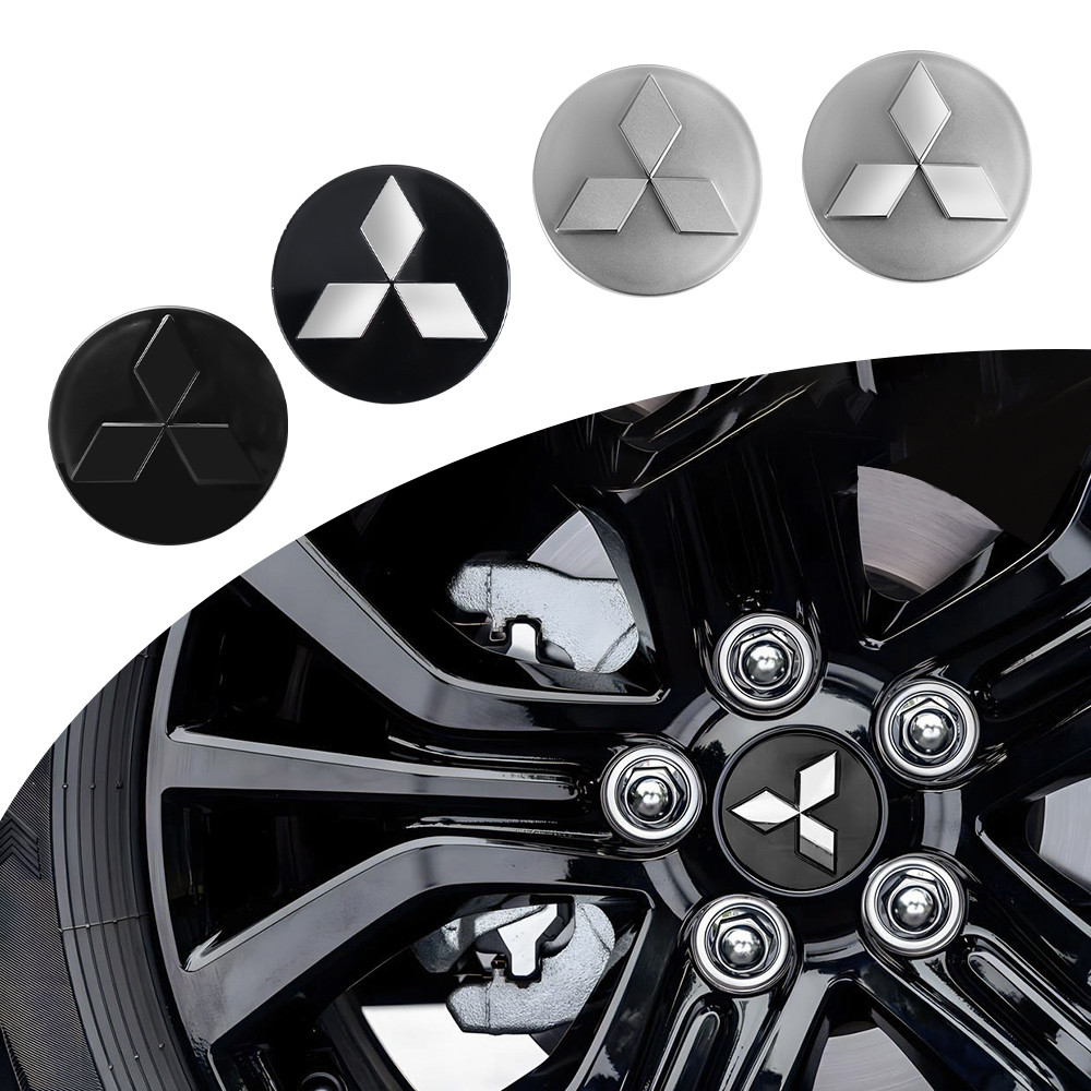 4Pcs 60mm 3D Car Wheel Center Hub Caps Automatic Rim Cover For Mitsubishi 9 X EX L200 Colt Outlander