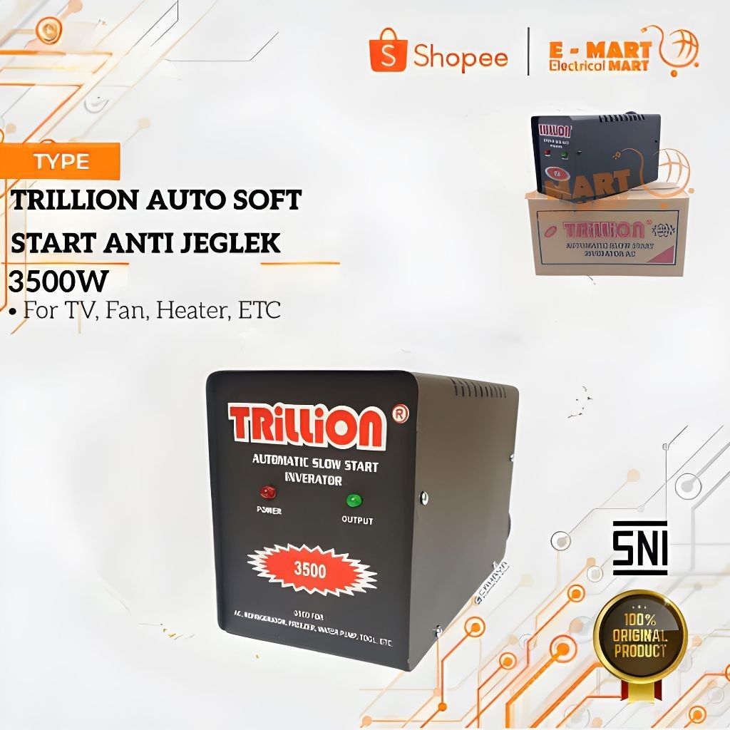 Auto Soft Start Anti Jeglek 3500W Penghemat Listrik TRILLION
