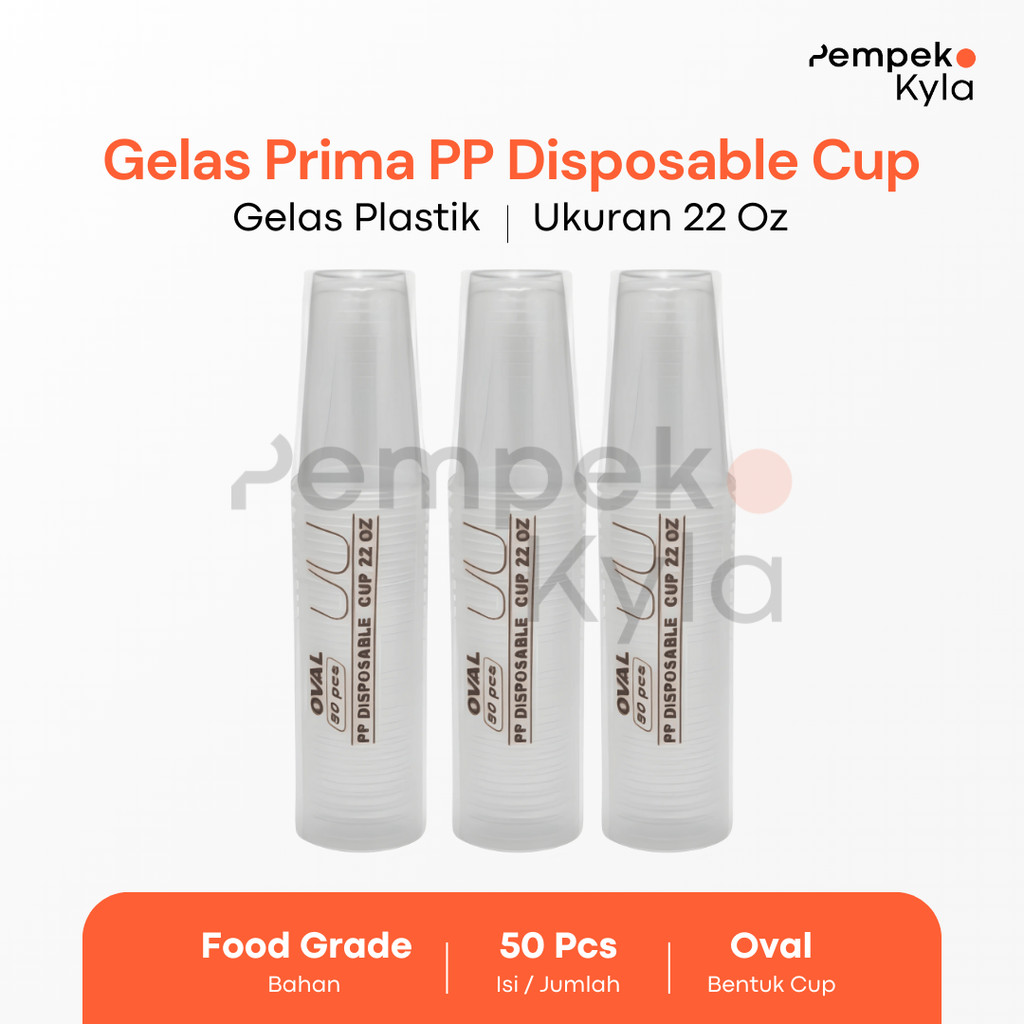 Gelas Segar Cup 22 Oz Oval 1 Renteng
