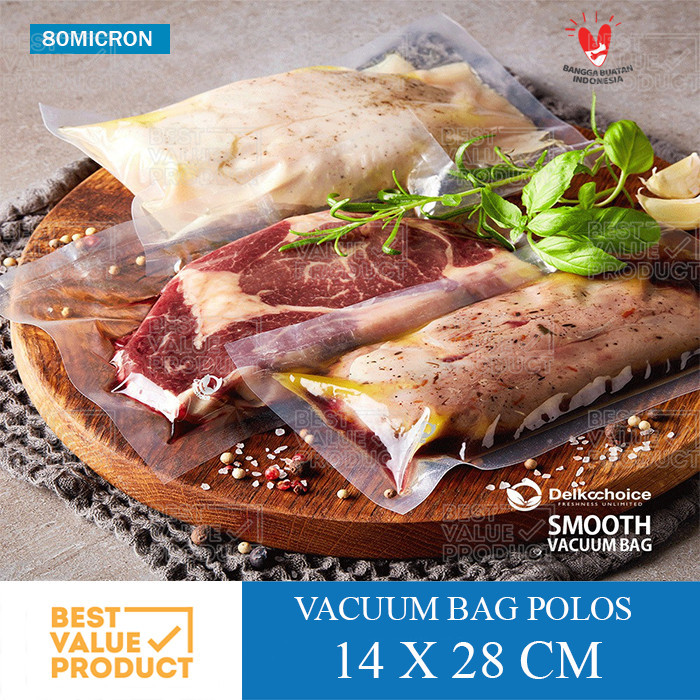 (PACK) Plastik Vacuum POLOS 14x28cm / Vacum / Vakum Makanan POLOS 14 x 28 cm
