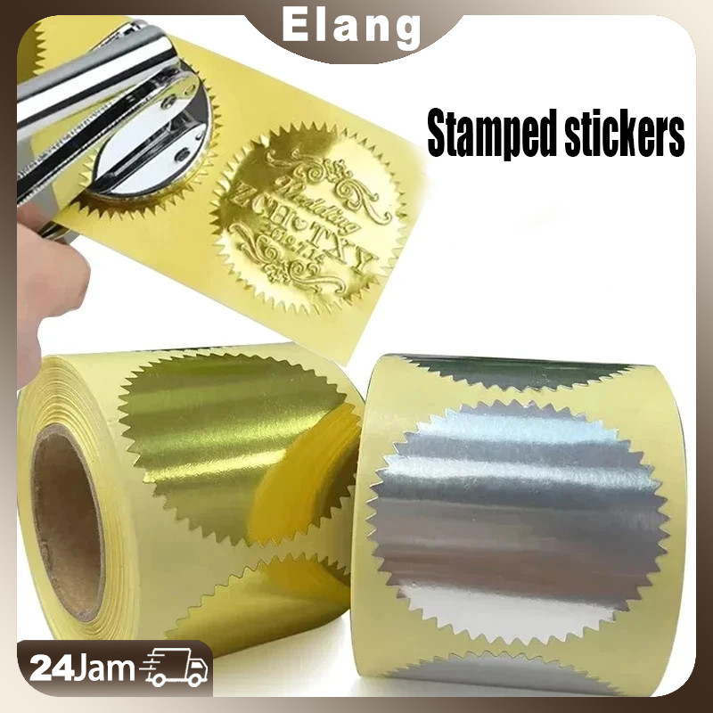 Stamp Sticker Emboss/Sticker Seal Untuk Emboss/ Custom Stiker Logo/ Gold Emboss Sertifikat