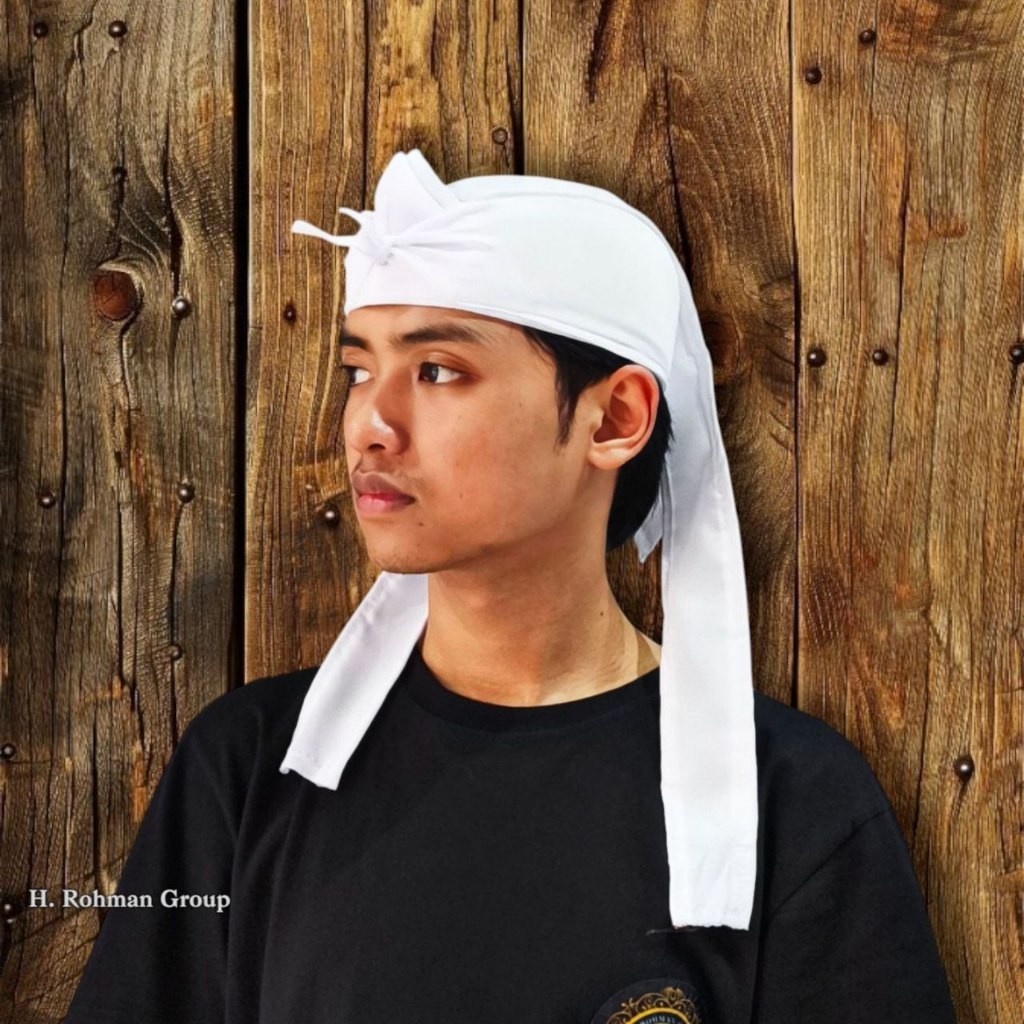 Blangkon totopong udeng bendo polos putih sunda jawa bali