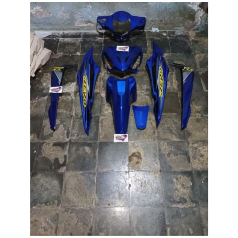 cover body halus fullset honda revo lama bodi halus full set revo old set stiker warna biru